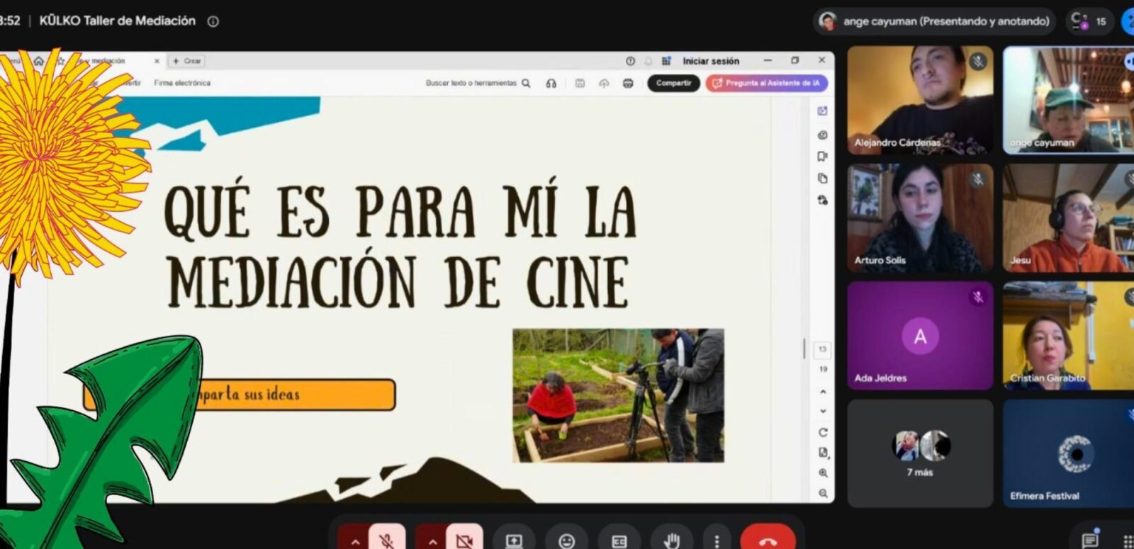 EFÍMERA finaliza taller de mediación de cine indígena con participantes de Aysén y Los Lagos