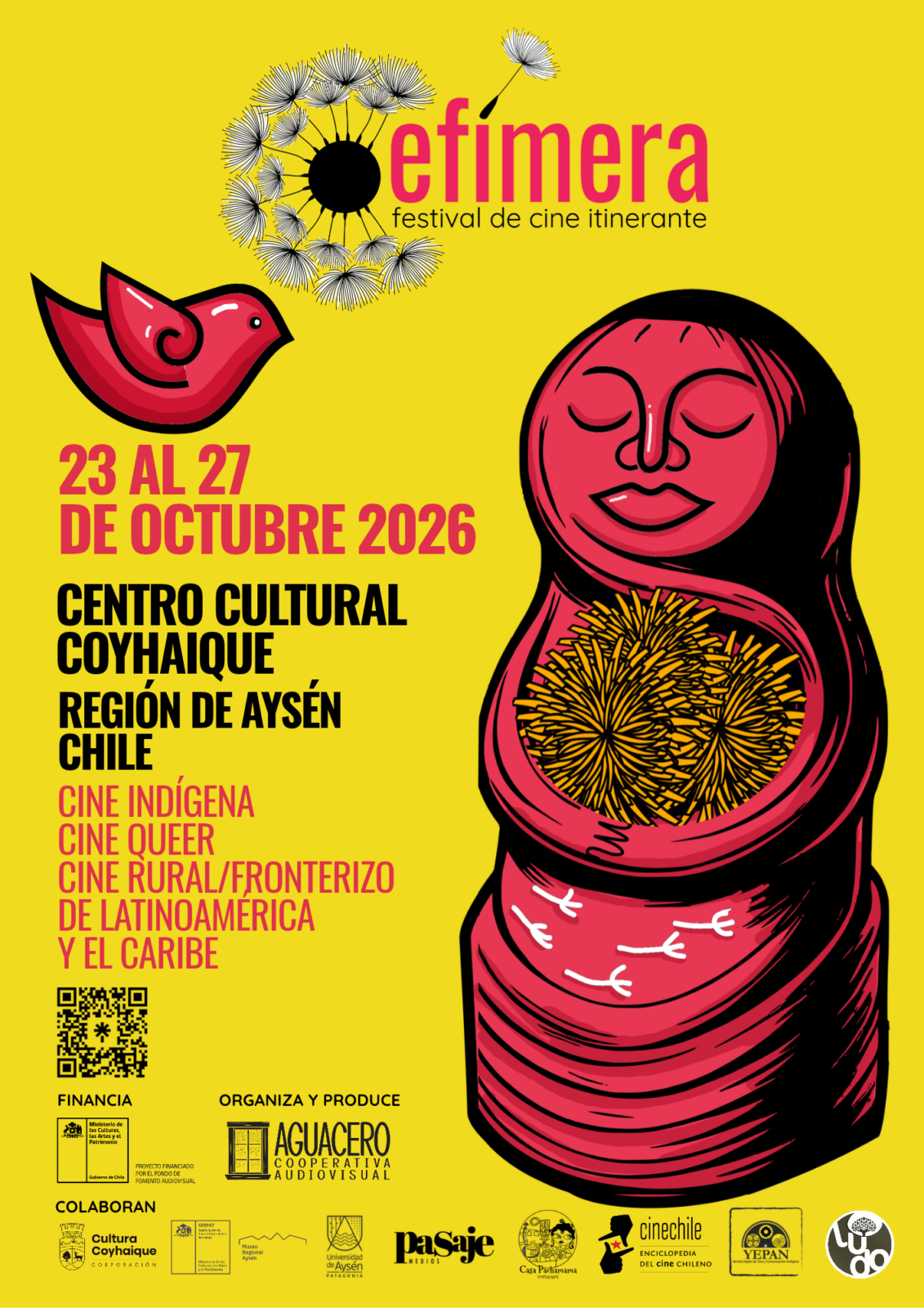 Festival de Cine EFÍMERA llega a Coyhaique con cinco días de películas y funciones gratuitas
