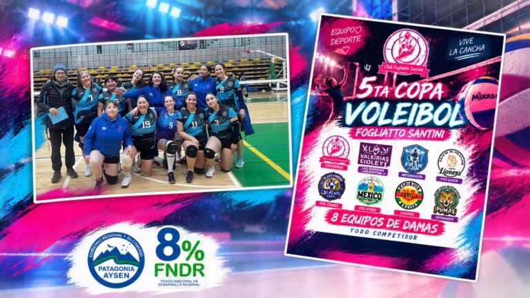 Coyhaique recibirá la quinta Copa de Vóleibol Fogliatto Santini con financiamiento del Gobierno Regional de Aysén